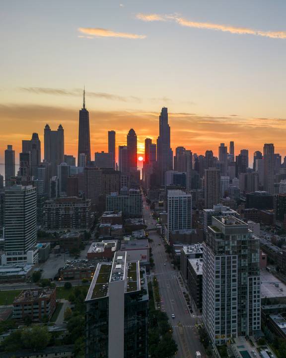 Autumnal Equinox Sunrise in Chicago