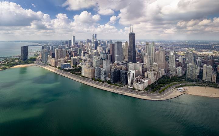 Chicago Gold Coast Aerial Panoramic