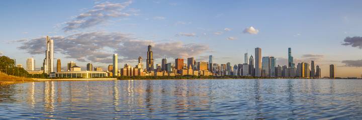 Chicago Skyline Dawn Panoramic