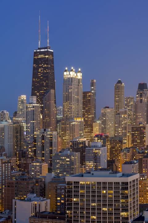 Chicago's Streeterville at Dusk Vertical