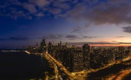 North Avenue Beach, Sunset Blue hour