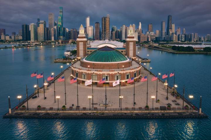 Navy Pier Stormy Morning