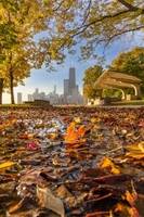 Fall sunrise as the chess pavilion