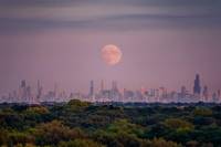 Moon over Chicago