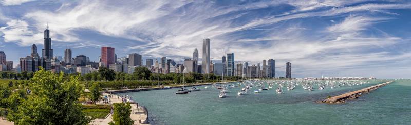 Chicago Skyline Daytime Panoramic