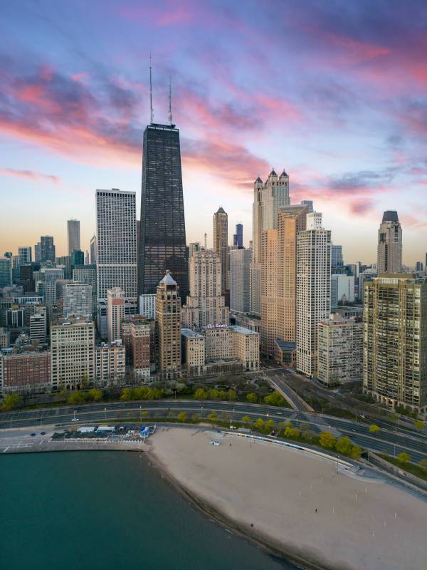 Chicago's Gold Coast at Dawn