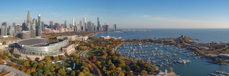 Soldier Field Chicago Fall Panoramic