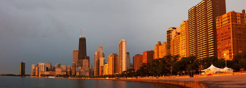 Sunrise over Chicago