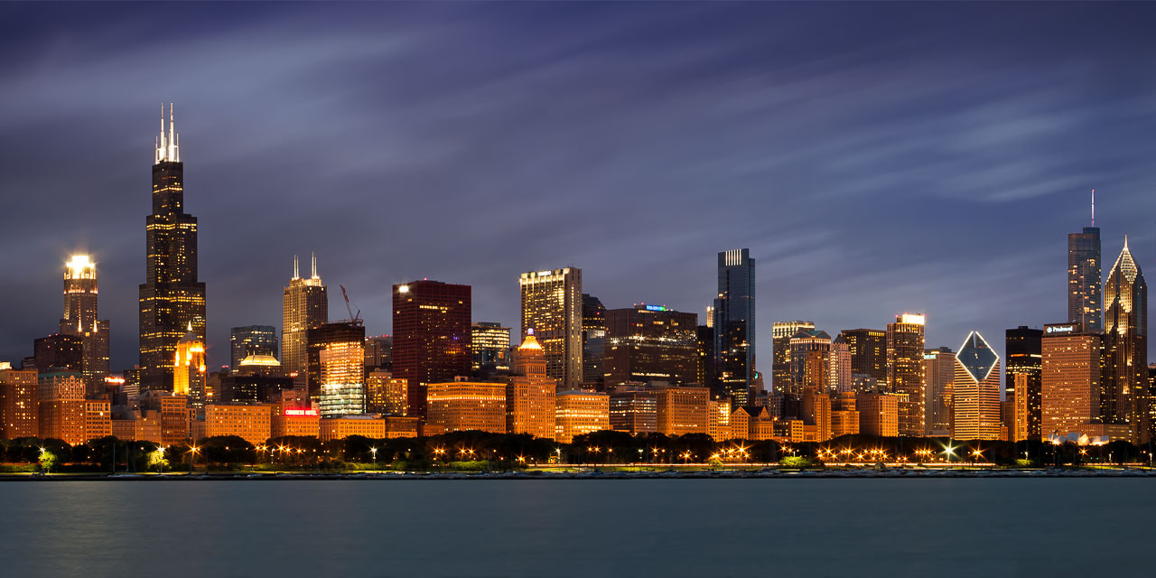 Chicago Skyline at Night