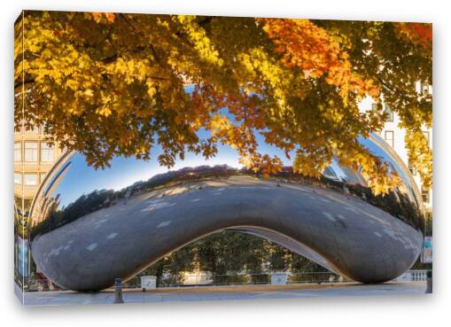 Autumn Over The Bean Fine Art Canvas Print