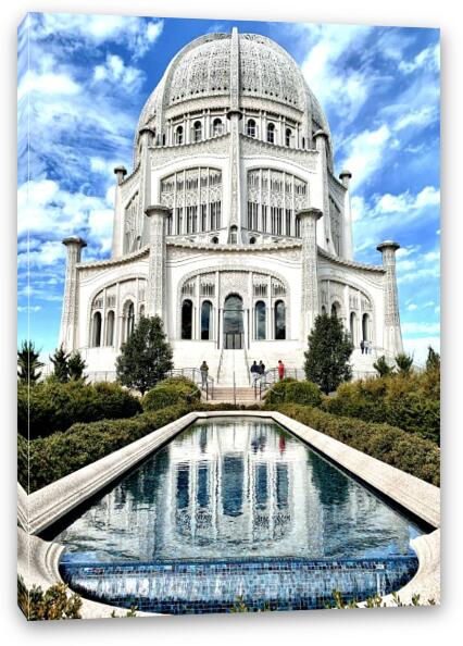 Bahai House of Worship Fine Art Canvas Print