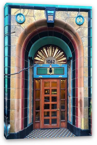 Belle Shore Apartment Hotel Doorway Fine Art Canvas Print