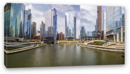 Blue Glass Towers Fine Art Canvas Print