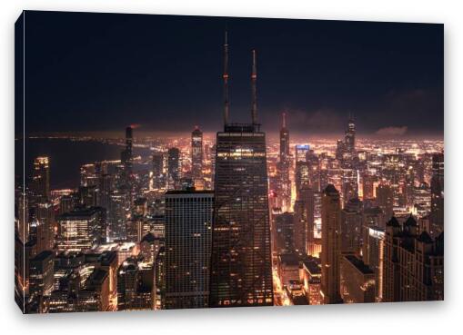 Chicago Nights Fine Art Canvas Print