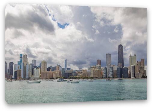 Chicago Skyline and Playpen Fine Art Canvas Print