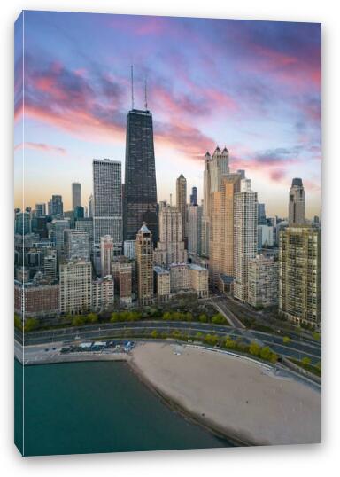 Chicago's Gold Coast at Dawn Fine Art Canvas Print