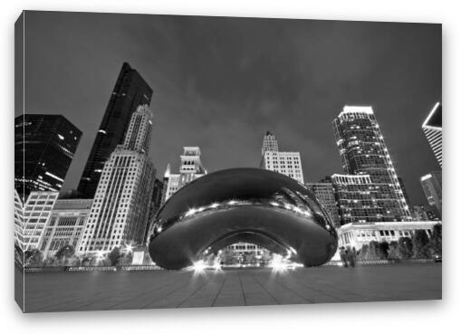 Cloud Gate and Skyline Fine Art Canvas Print