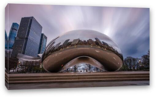 Cloudy Morning by the Bean Fine Art Canvas Print