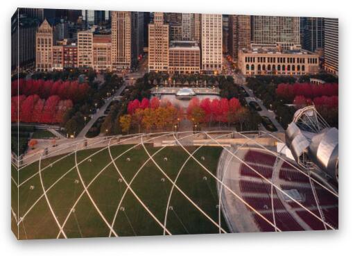 Fall in Millennium Park Fine Art Canvas Print