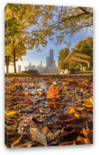 Fall sunrise as the chess pavilion Fine Art Canvas Print