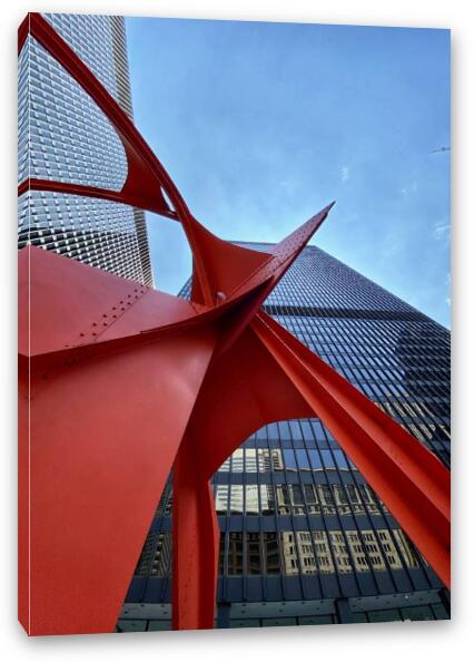 Flamingo - Worm's Eye View Fine Art Canvas Print