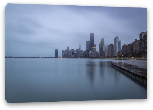 North Ave Blue Hour Fine Art Canvas Print