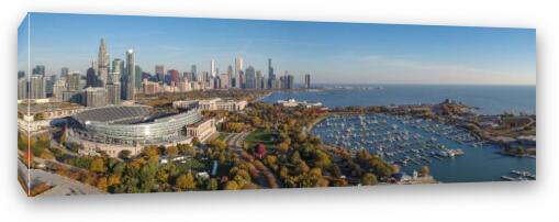 Soldier Field Chicago Fall Panoramic Fine Art Canvas Print