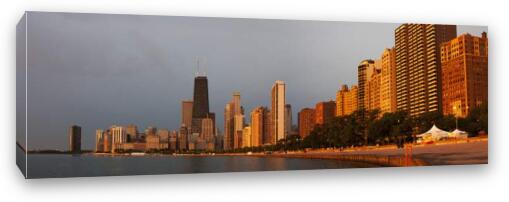 Sunrise over Chicago Fine Art Canvas Print