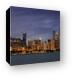 Chicago Skyline at Night Panoramic Wide Canvas Prints