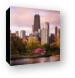 Glowing Redbud Tree in Lincoln Park Canvas Prints