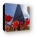 John Hancock Center with Tulips in Spring Canvas Prints