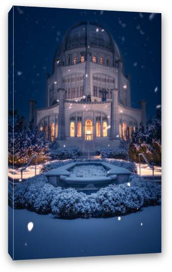 The Bahai House of Worship Fine Art Canvas Print