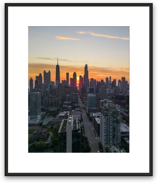 Autumnal Equinox Sunrise in Chicago Framed Fine Art Print