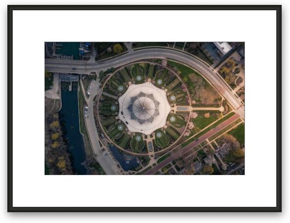 Baha'i House of Worship grounds Framed Fine Art Print