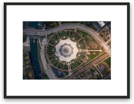 Baha'i House of Worship grounds Framed Fine Art Print