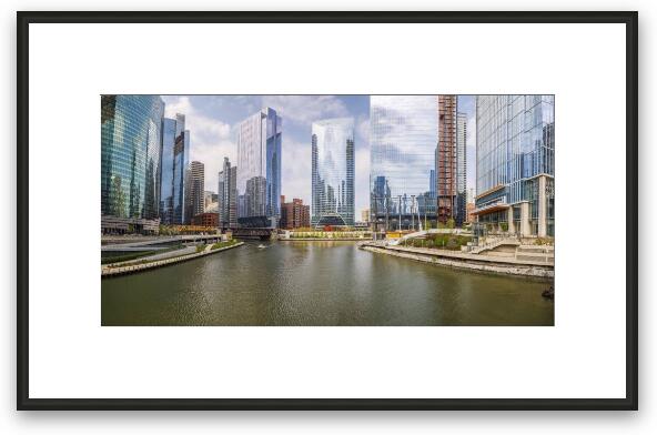 Blue Glass Towers Framed Fine Art Print