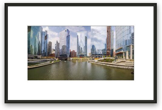 Blue Glass Towers Framed Fine Art Print