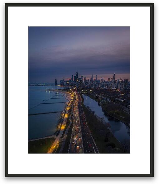 Blue Hour Symphony in Motion Framed Fine Art Print