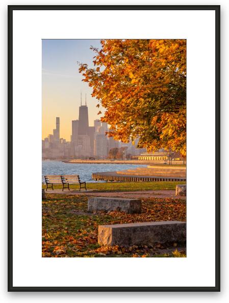 Chicago fall sunrise Framed Fine Art Print