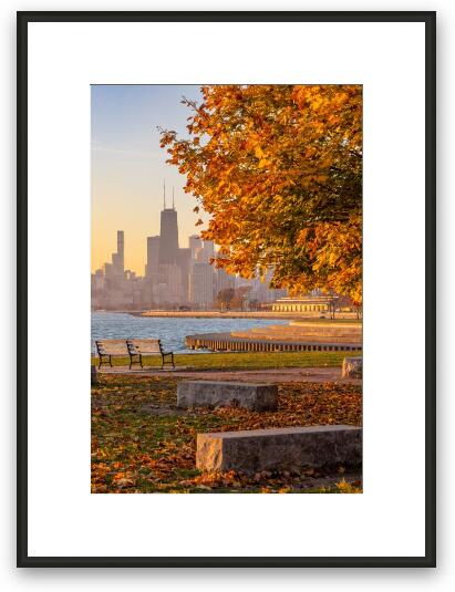 Chicago fall sunrise Framed Fine Art Print