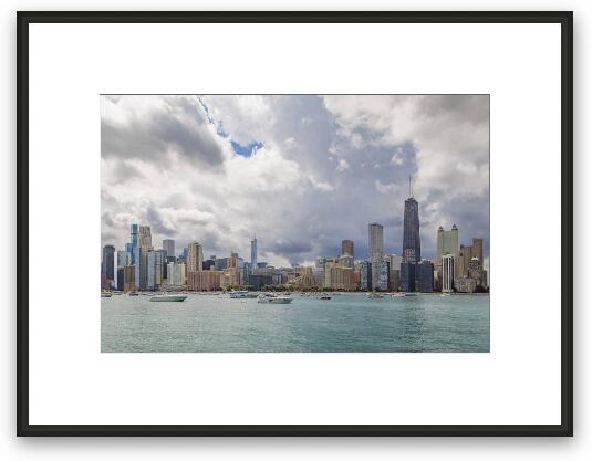 Chicago Skyline and Playpen Framed Fine Art Print