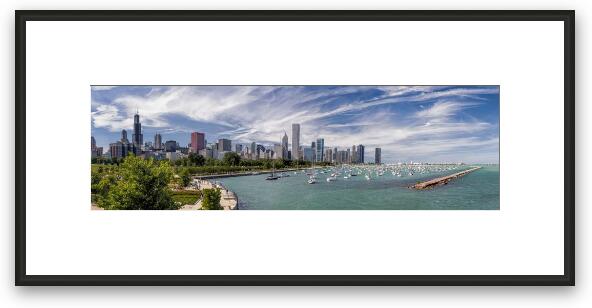 Chicago Skyline Daytime Panoramic Framed Fine Art Print