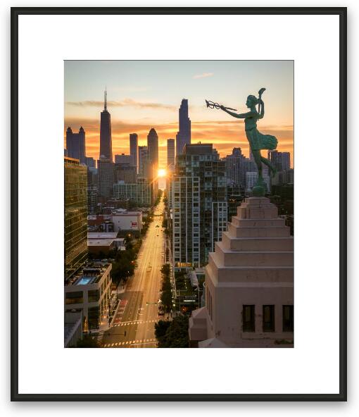 Chicagohenge Sunrise Framed Fine Art Print