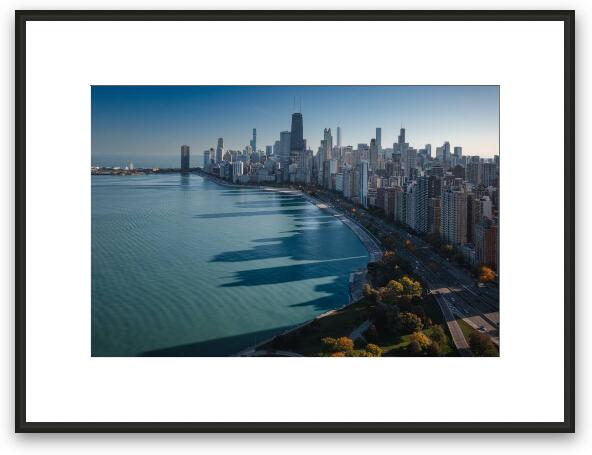 Chicago's 5 O'clock Shadow Framed Fine Art Print