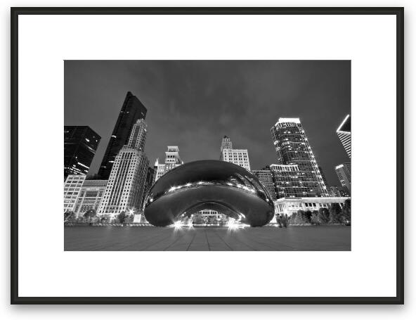 Cloud Gate and Skyline Framed Fine Art Print