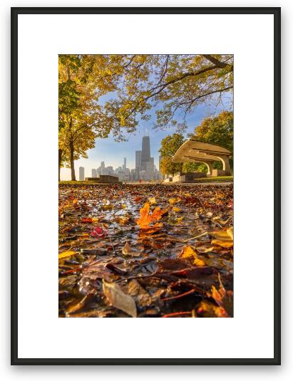 Fall sunrise as the chess pavilion Framed Fine Art Print