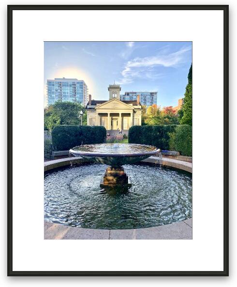 Fountain at Clarke House Museum Framed Fine Art Print