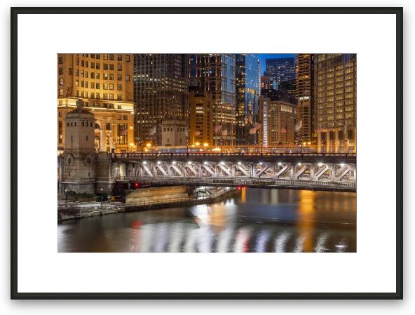 Michigan Ave bridge Framed Fine Art Print