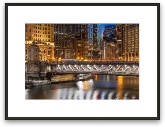 Michigan Ave bridge Framed Fine Art Print