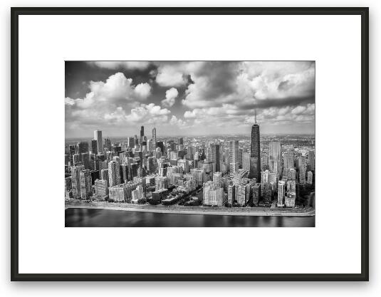 Near North Side and Gold Coast Black and White Framed Fine Art Print